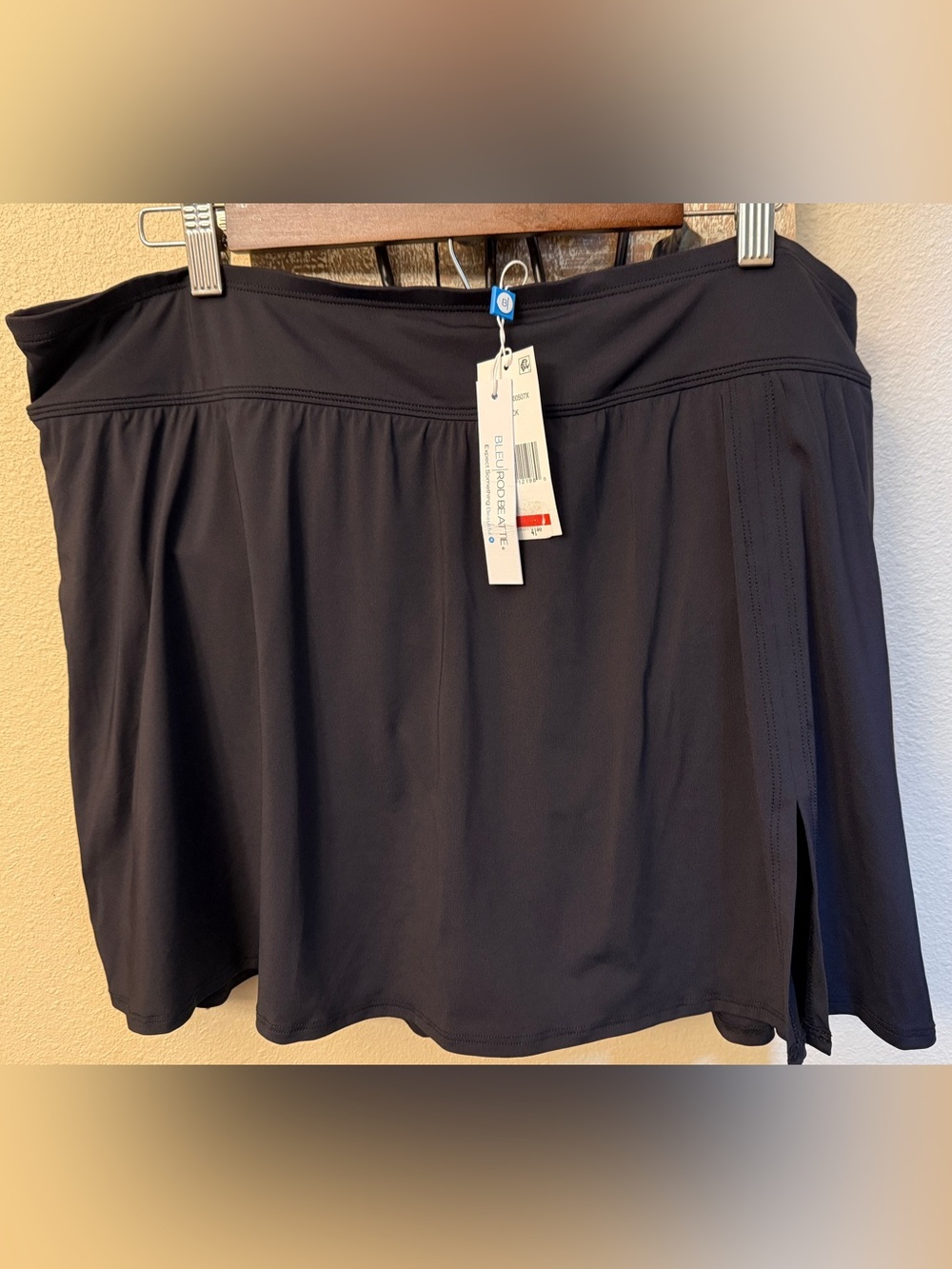 Bleu Rod Beattie Black High Waist Swim Bottom Skirt Womens 20W NWT